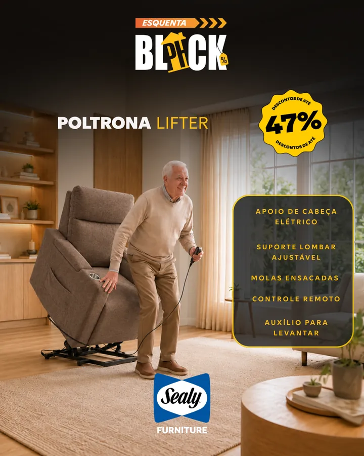 Poltrona Lifter Sealy com descontos de até 47%